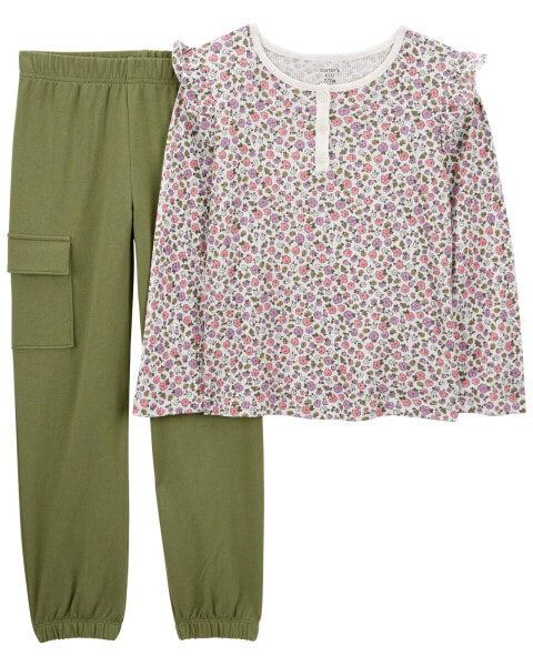 Kid 2-Piece Floral Top & Pant Set 5