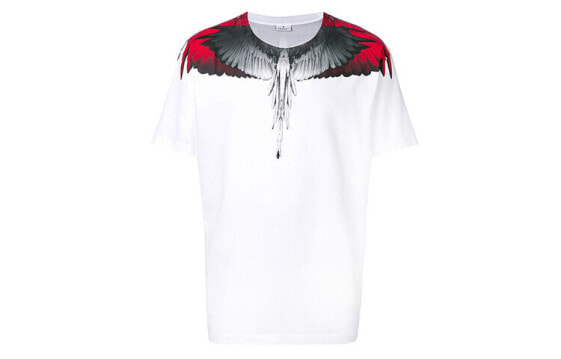 Marcelo Burlon 棉质翅膀印花短袖T恤 男款 白色 送礼推荐 / Футболка Marcelo Burlon T CMAA018R190010180120