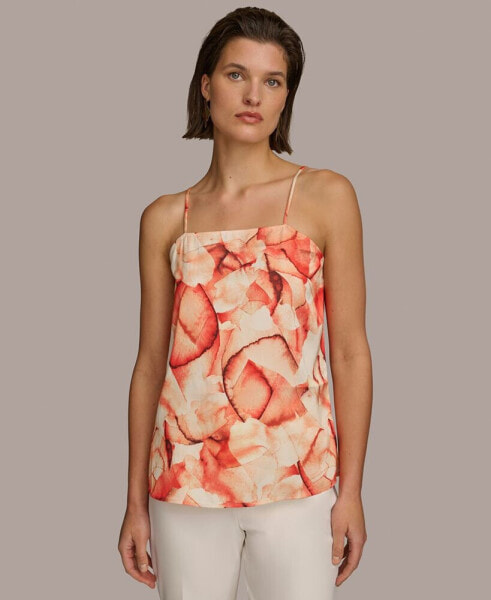 Women's Printed Square-Neck Tank Top