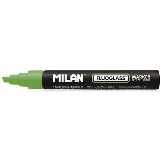 Маркеры флуоресцентные MILAN Display Box 12 Fluoglass Markers 2-4 мм канцелярские зеленые