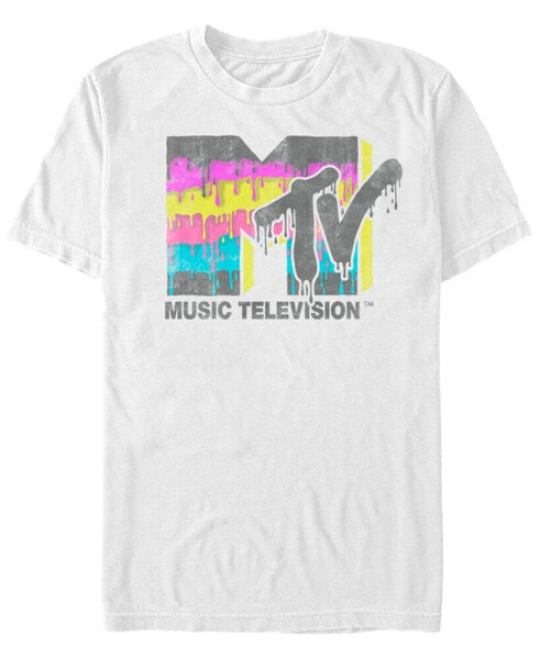 Men's Paint Drip Logo Short Sleeve T- shirt