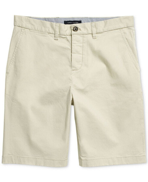 Men's 10" Classic-Fit Stretch Chino Shorts with Magnetic Zipper