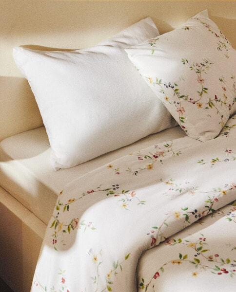 (200 thread count) floral print percale duvet cover