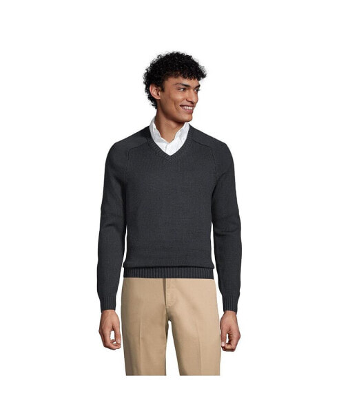 Men's School Uniform Cotton Modal V-neck Sweater