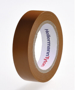HellermannTyton Hellermann Tyton HTAPE-FLEX15-15x10 - Brown - Bundling - Fastening - Handicrafting - Marking - Repairing - Strengthening - PVC - Solvent resistant - RoHS - 90 °C