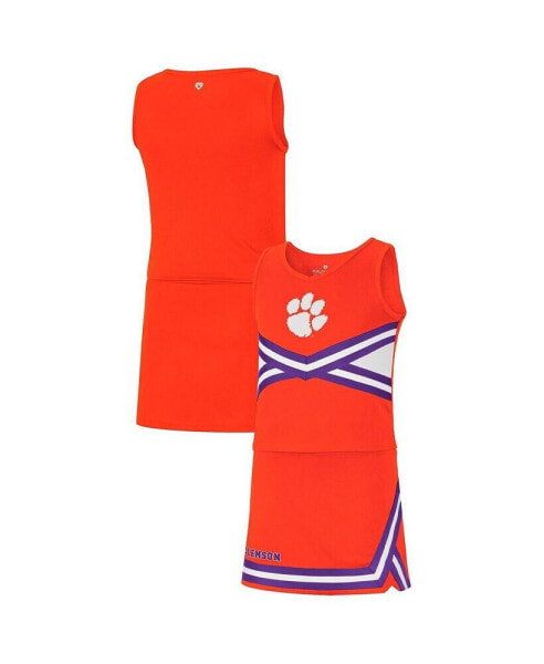 Big Girls Orange Clemson Tigers Carousel Cheerleader Set