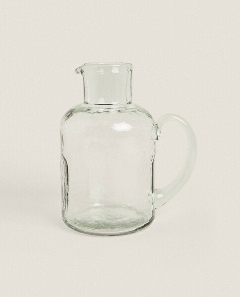 Hammered glass jug