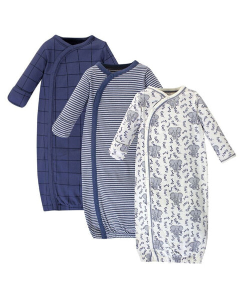 Baby Girl Organic Kimono Gown 3-Pack