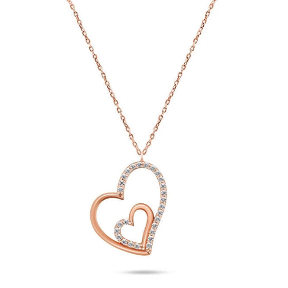 Колье Brilio Silver Bronze Heart Charming