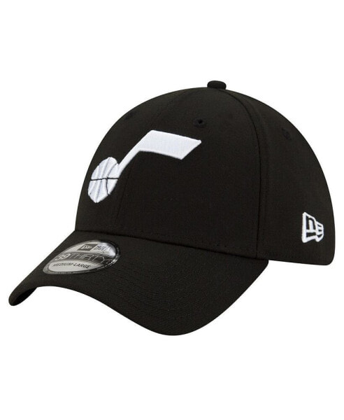 Men's Black Utah Jazz Logo 39THIRTY Flex Hat