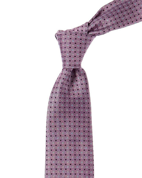 Canali Pink Silk Tie Men's Pink Os