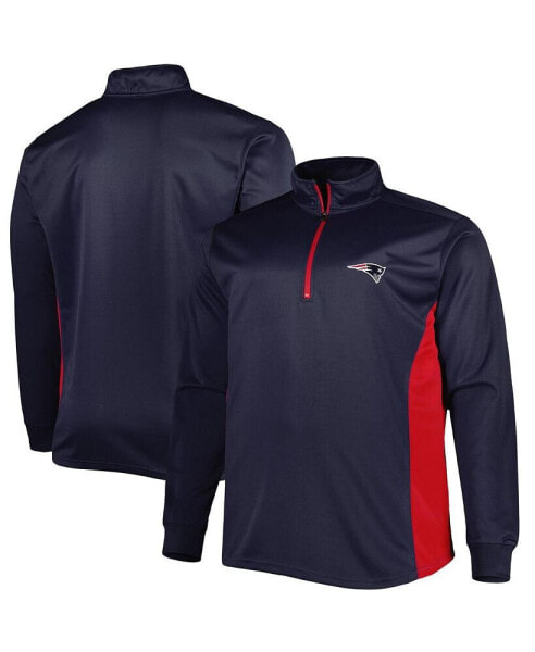 Куртка Profile для мужчин New England Patriots синего цвета с квартальной молнией