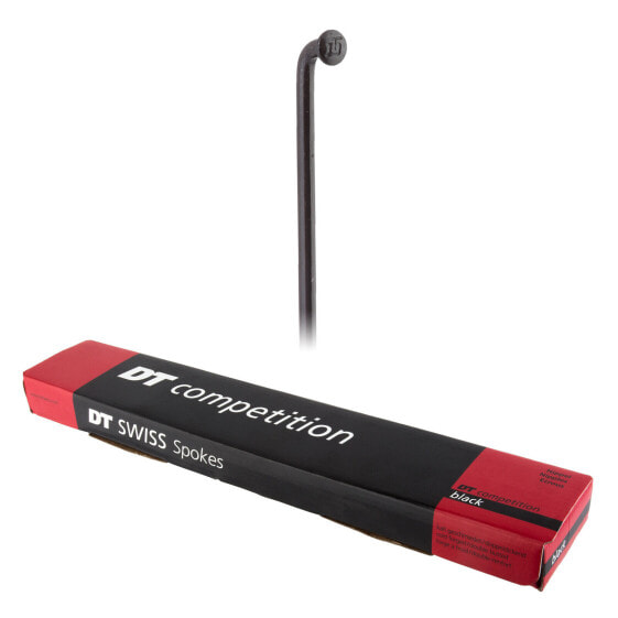 DT Swiss Competition Spoke: 2.0/1.8/2.0mm, 286mm, J-bend, Black, Box of 100