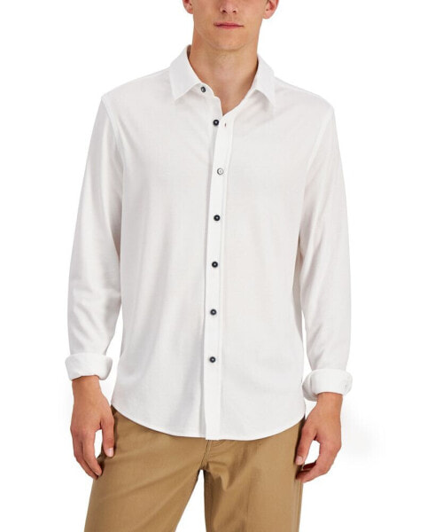 Men's Regular-Fit Supima Cotton Birdseye Shirt, Created for Macy's