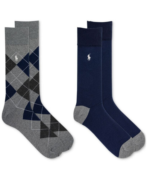 Men's Argyle Slack Socks, 2-Pack