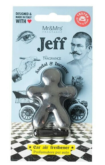 Ароматизатор салона Mr&Mrs Fragrance Jeff Chrome Sandal & Incense - запах автомобиля