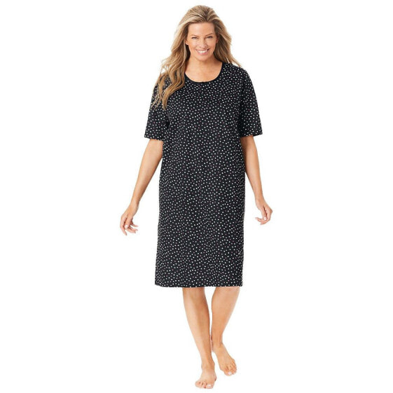 Plus Size Short-Sleeve Sleepshirt