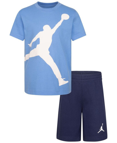 Little Boys Jumbo Jumpman T-shirt and Shorts, 2 Piece Set