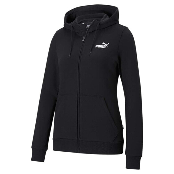 Puma Essentials FullZip Hoodie Womens Black Casual Outerwear 58681301