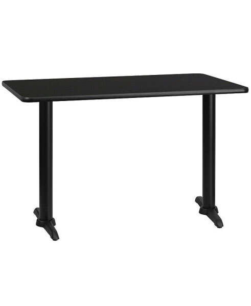 30"X48" Rectangular Laminate Table With 5"X22" Table Height Bases