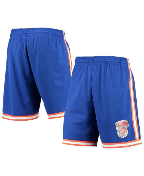 Men's Blue New York Knicks 1991 Hardwood Classics 75th Anniversary Swingman Shorts