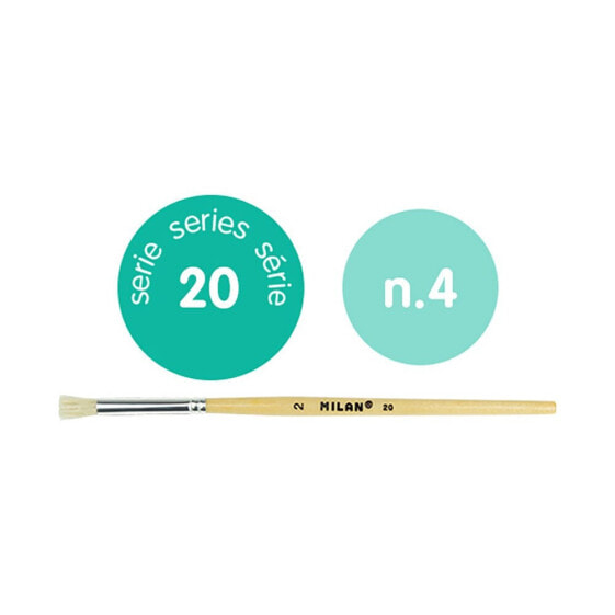 MILAN Short Bristle Paintbrush For StencillinGr Series 20 No. 4