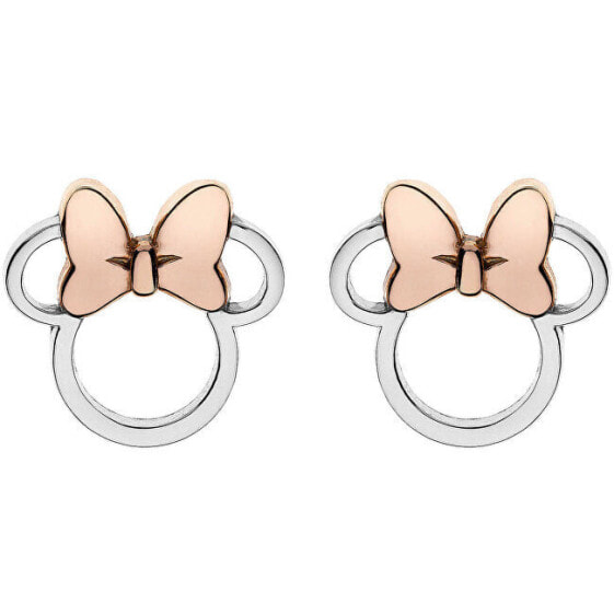 Matching silver bicolor earrings Minnie Mouse E901880TL