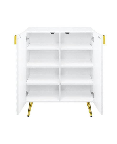 Gaines Console Table, White High Gloss Finish