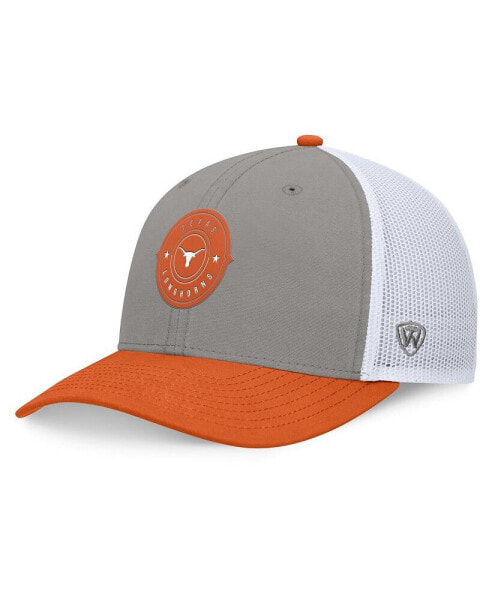 Men's Gray/Orange Texas Longhorns Rob Trucker Adjustable Hat