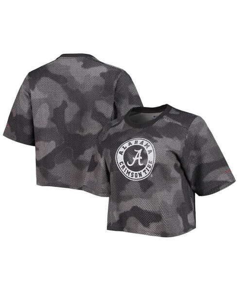 Футболка женская Columbia Alabama Crimson Tide Park Camo серого и черного цвета