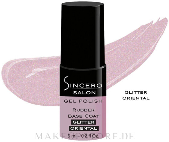 Camouflage-Gummibasis für Gelpolitur - Sincero Salon Rubber Base Glitter Oriental