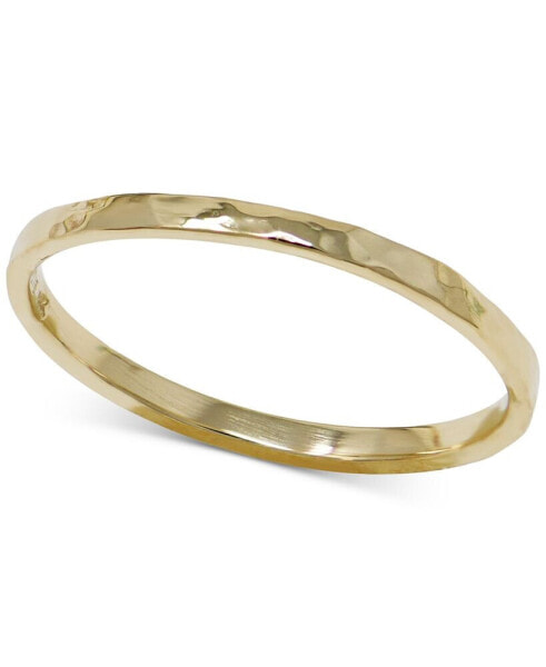 Hammered Narrow Stack Ring in 14k Gold