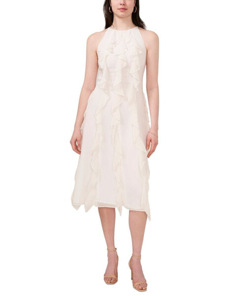 Women's Ruffled Sleeveless Midi Dress