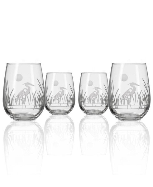 Heron Stemless 17Oz - Set Of 4 Glasses