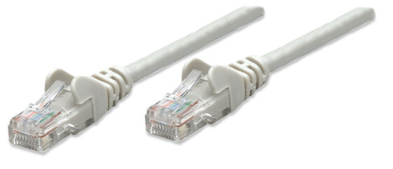 Intellinet Network Patch Cable - Cat5e - 1.5m - Grey - CCA - U/UTP - PVC - RJ45 - Gold Plated Contacts - Snagless - Booted - Lifetime Warranty - Polybag - 1.5 m - Cat5e - U/UTP (UTP) - RJ-45 - RJ-45