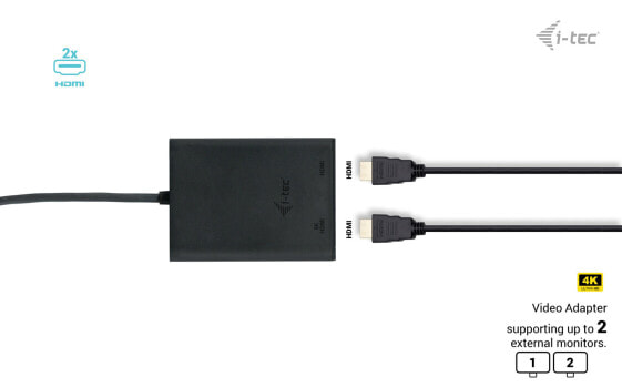 i-tec USB-C Dual 4K/60Hz single 8K/30Hz HDMI Video Adapter 2x Port