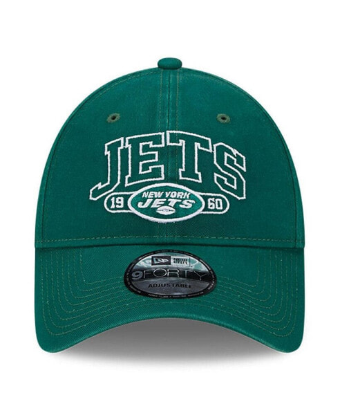Men's Green New York Jets Outline 9FORTY Snapback Hat