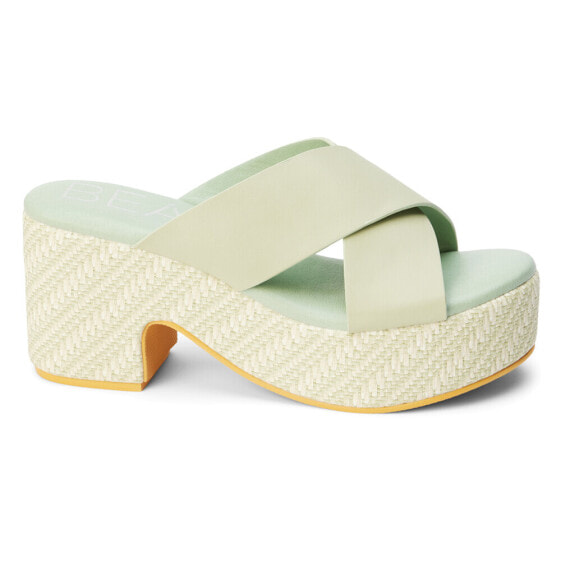 BEACH by Matisse Nellie Platform Womens Green Casual Sandals NELLIE-333