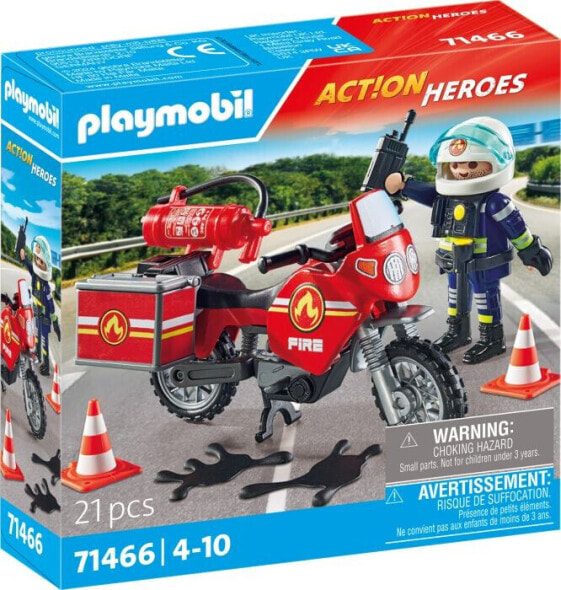 Игровой набор Playmobil Мотоцикл пожарной службы на месте аварии