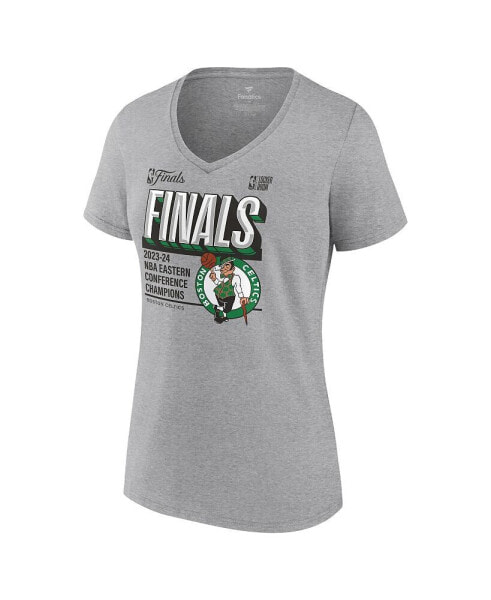 Women's Steel Boston Celtics 2024 Eastern Conference Champions Locker Room T-Shirt