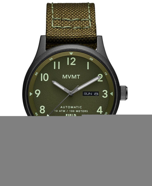 Men's Field Automatic Green Canvas Strap Watch 42mm