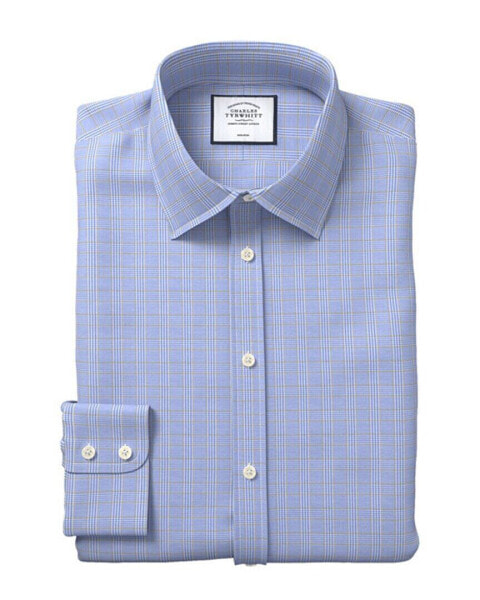 Charles Tyrwhitt Non-Iron Prince Of Wales Shirt Men's Blue 16" - 33" Sing