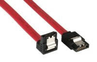 InLine SATA Cable for 150 / 300 / 600 S-ATA links angled with latches 90° 0.15m
