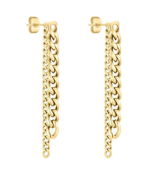 Fashion gold plated earrings 2 in 1 TJE0196-918