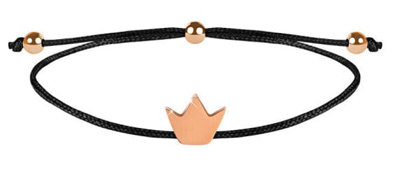 Corded Bracelet Black / Bronze Crown