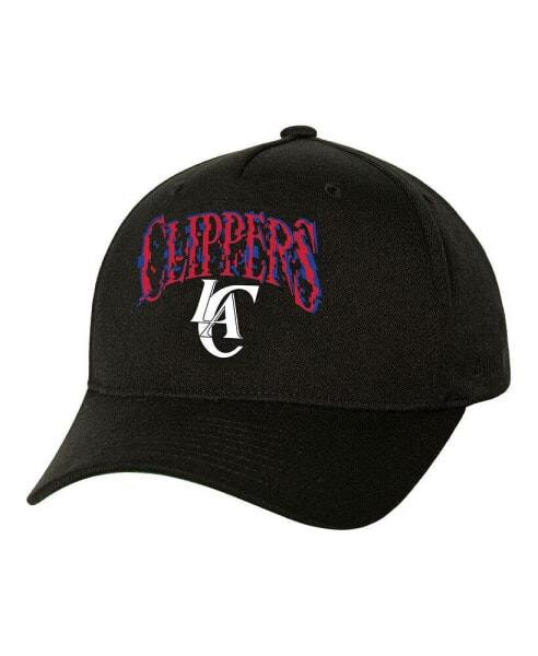 Men's Black LA Clippers SUGA x NBA by Capsule Collection Glitch Stretch Snapback Hat