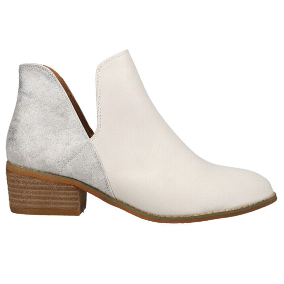 Corkys Wayland Stars Round Toe Cowboy Booties Womens White Casual Boots 80-9609-