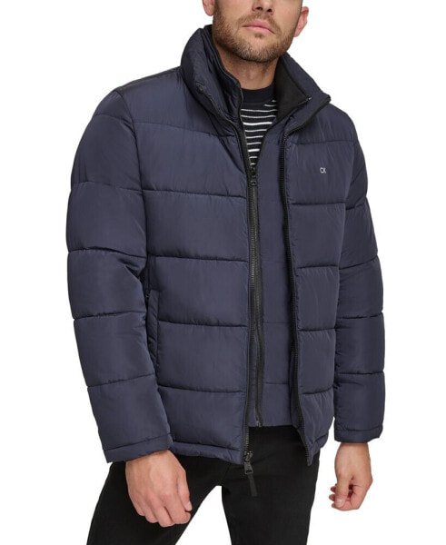 Men's Puffer With Set In Bib Detail, Created for Macy's