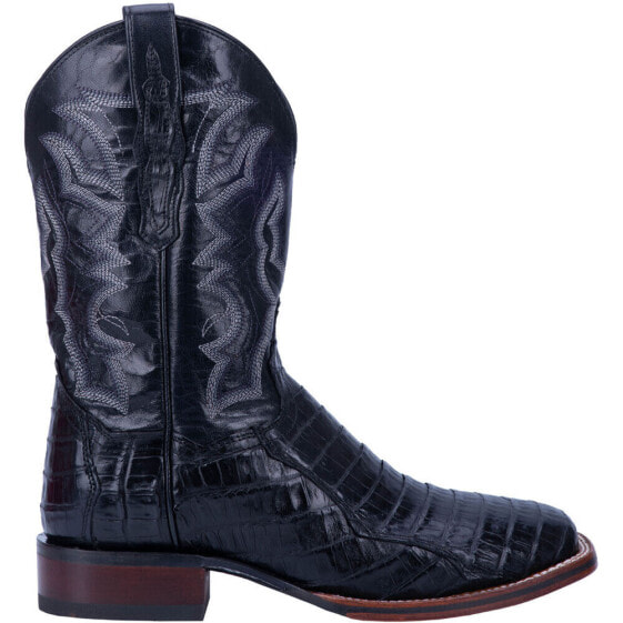 Dan Post Boots Kingsly Caiman Square Toe Cowboy Mens Black Casual Boots DP4805