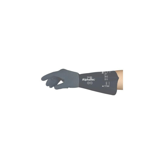 Ansell Chemiehandschuhe AlphaTec 53-001 Größe 9 grau/schwarz EN 388, EN 374, EN 407 PSA-Kategorie III, VE: 6 Paar